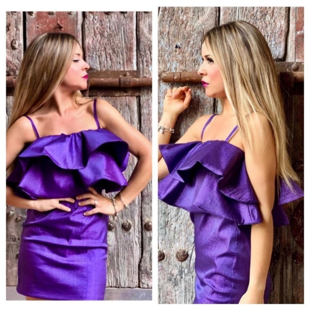 🔥Sale🔥 Last Drop 🔥ZARA Purple Mini Dress 95/mn - Picture 2 of 8